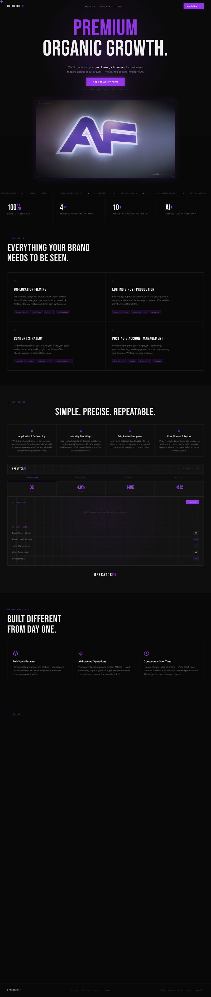 OperatorFX — Content agency